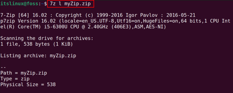 how-to-view-contents-of-zip-archive-in-linux-its-linux-foss