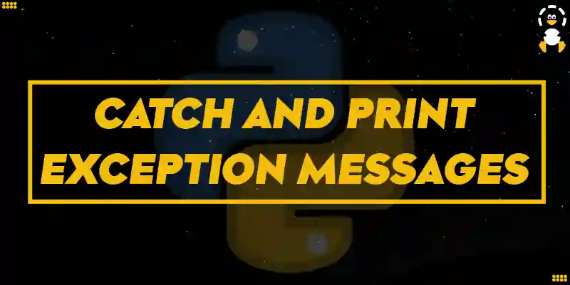 How to Catch and Print Exception Messages in Python