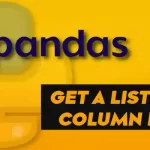 How to Get a List of All Column Names in Pandas DataFrame
