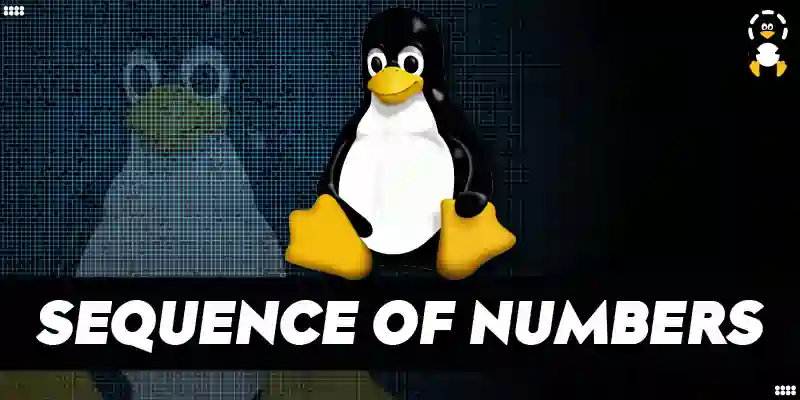 Sequence of Numbers in the Same Line in Linux