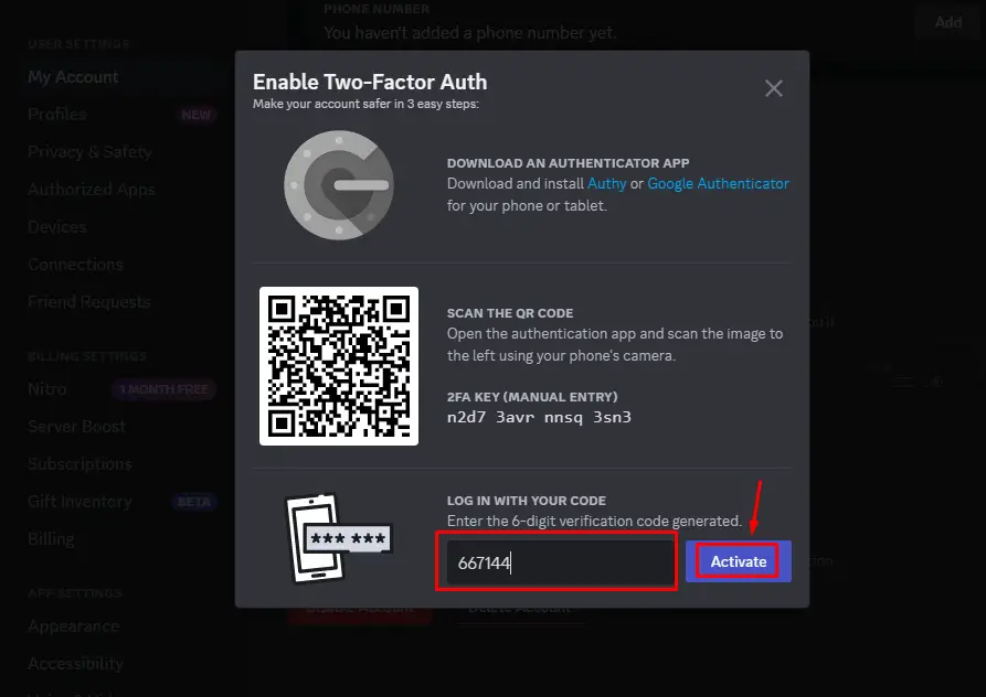 Set Up Two-Factor Authentication in Discord6