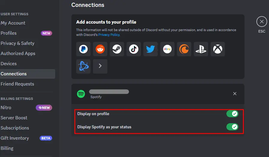 How to Make a Discord Spotify Connection6