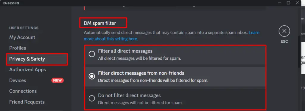 Discord's blocking and privacy5