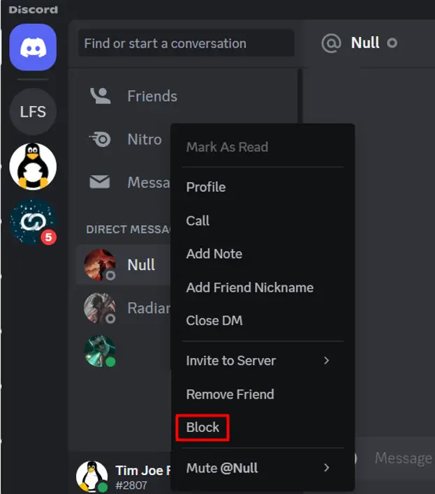 Discord's blocking and privacy1