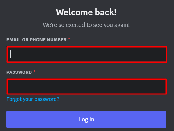 4Log in Discord