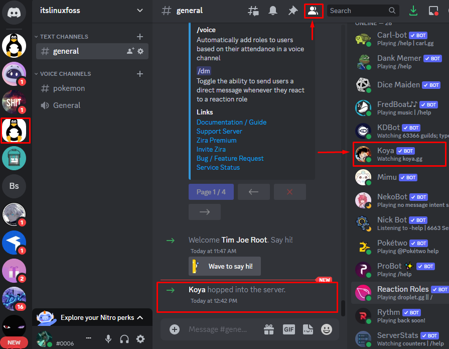 How to Add Koya Bot to Discord? – Its Linux FOSS