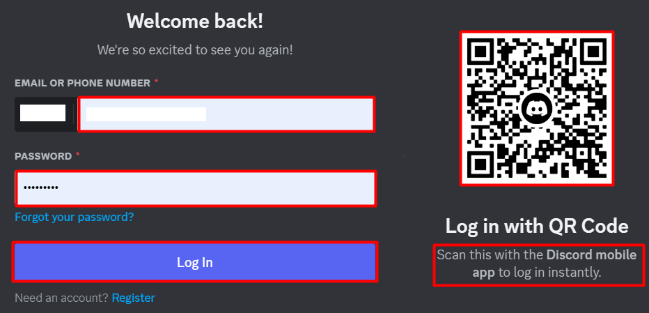 2Log in Discord