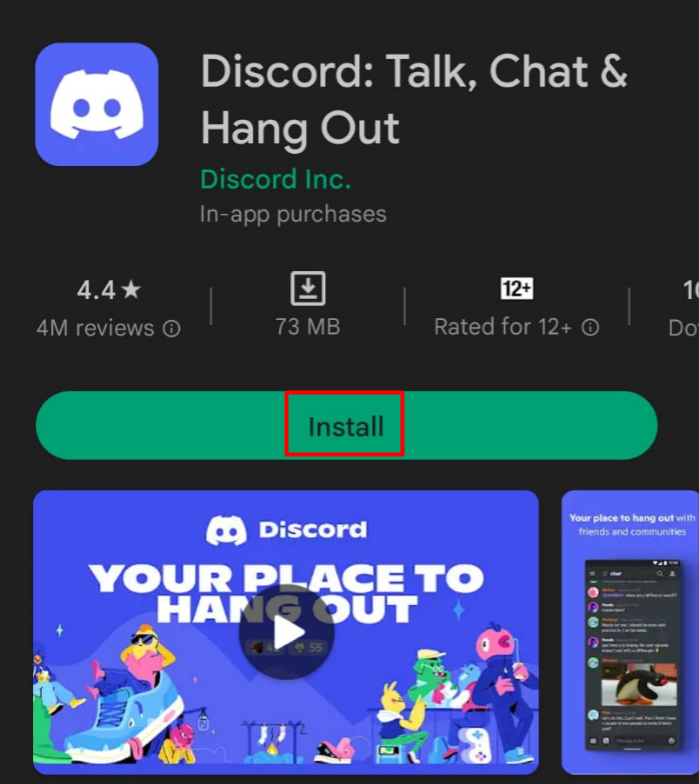 Log in Discord