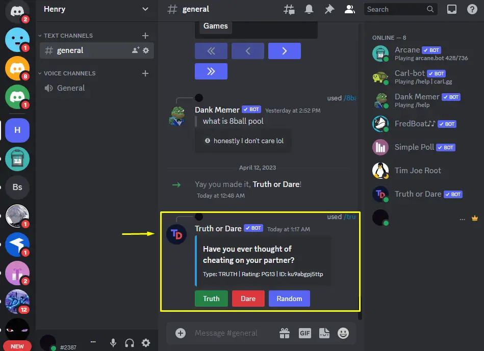 How to Set Up and Use Truth or Dare Discord Bot? – Its Linux FOSS