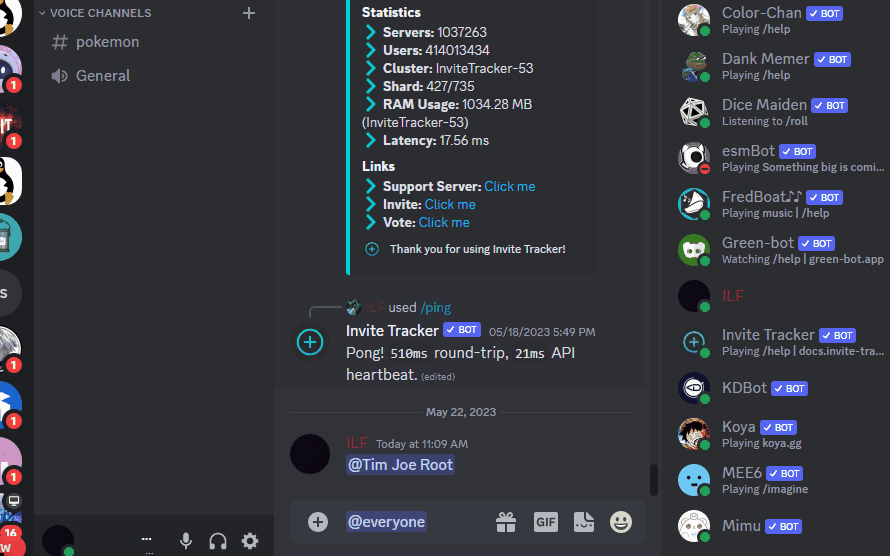 Ping on Discord z