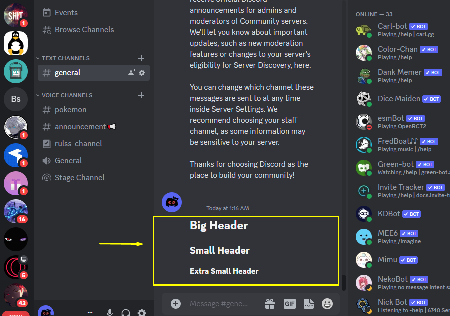 Discord Markdown Text 1