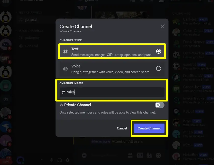 Create a Rules Channel in Discord 3