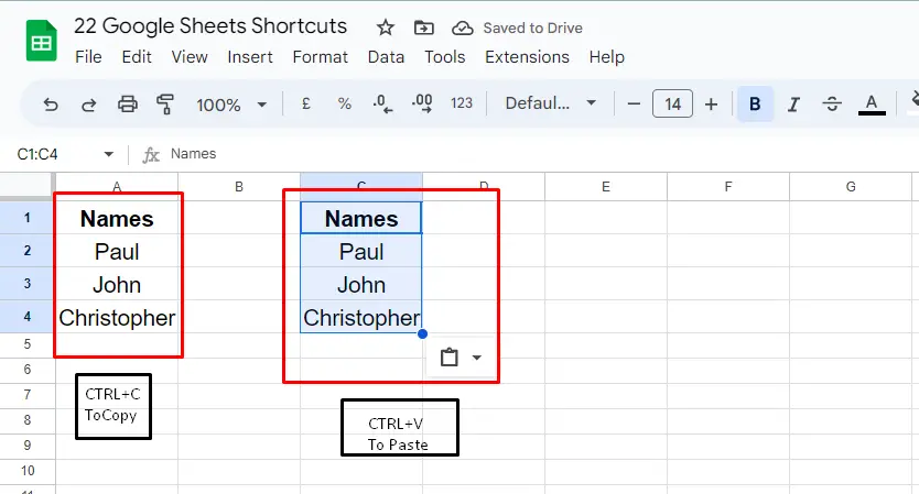 Essential Google Sheets Shortcuts