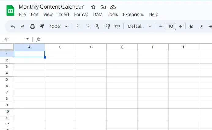 Google Sheets Content Calendar Templates 1