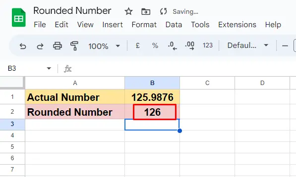 Round Numbers in Google Sheets 6