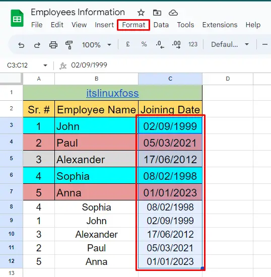 sort by date in Google Sheets 2