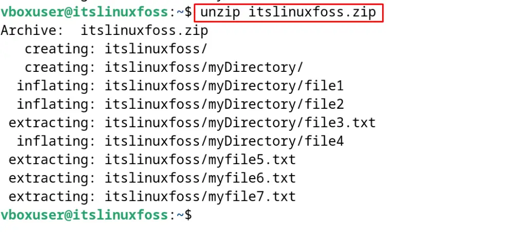 Unzip A File In Linux 6