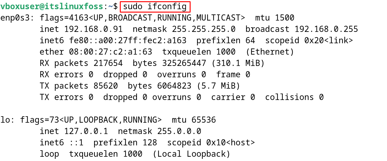  fixed ifconfig command not found in debian its linux foss