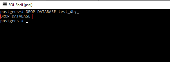How to drop a database in PostgreSQL-02