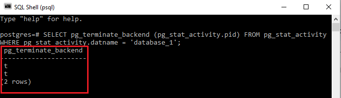 How to drop a database in PostgreSQL-05