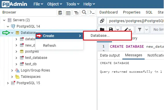 How to Create a Database in Postgres-13
