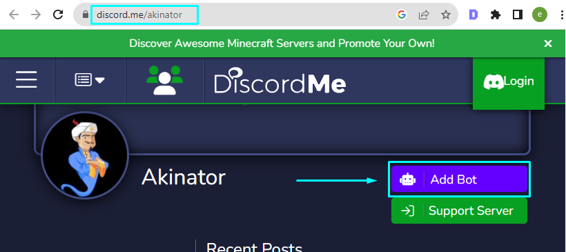 Add Akinator Discord Bot