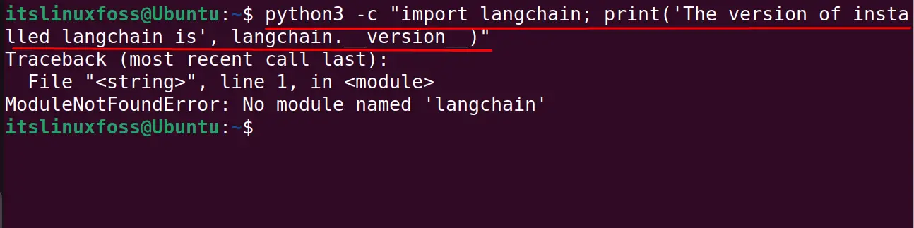 Langchain: ModuleNotFoundError: No module named 'langchain' 0