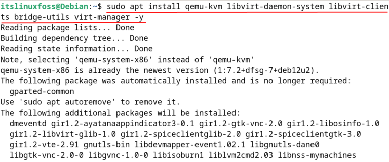 How to Install and Setup Qemu on Debian 12 – Its Linux FOSS