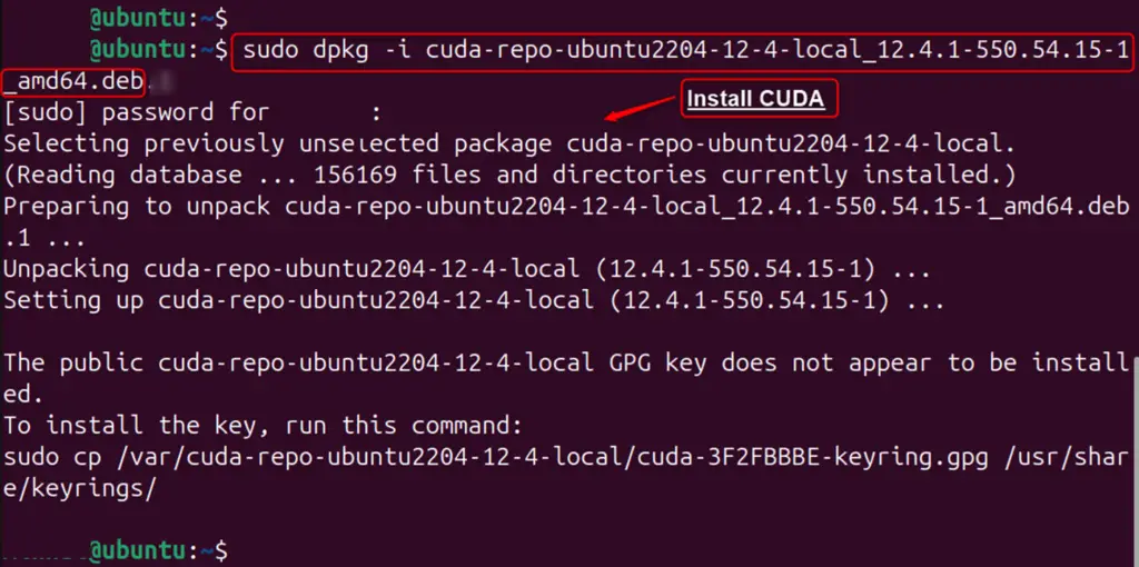 Install CUDA on Ubuntu 24.04 h