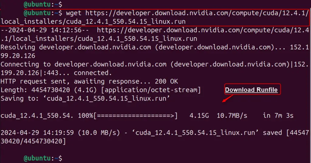 Install CUDA on Ubuntu 24.04 m
