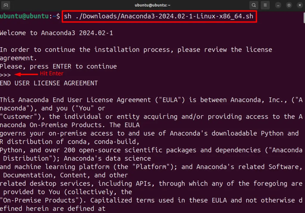 Install Anaconda on Ubuntu 24.04 c