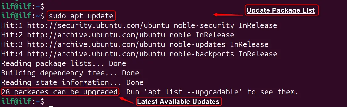 Update Ubuntu Using the Command Line 