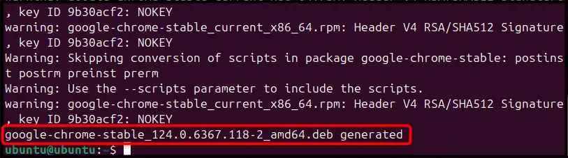 RPM package on Ubuntu 24.04 e