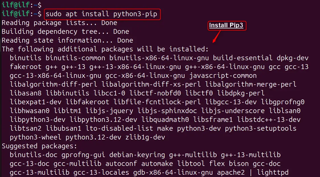 Install Pip3 on Ubuntu 24.04 a