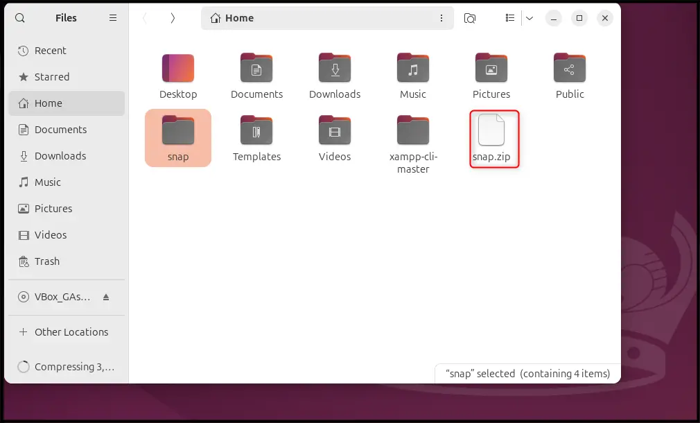 Zip A Folder On Ubuntu 24.04 K