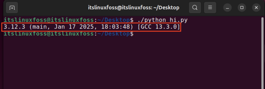 Python Script Output To Check Python Version